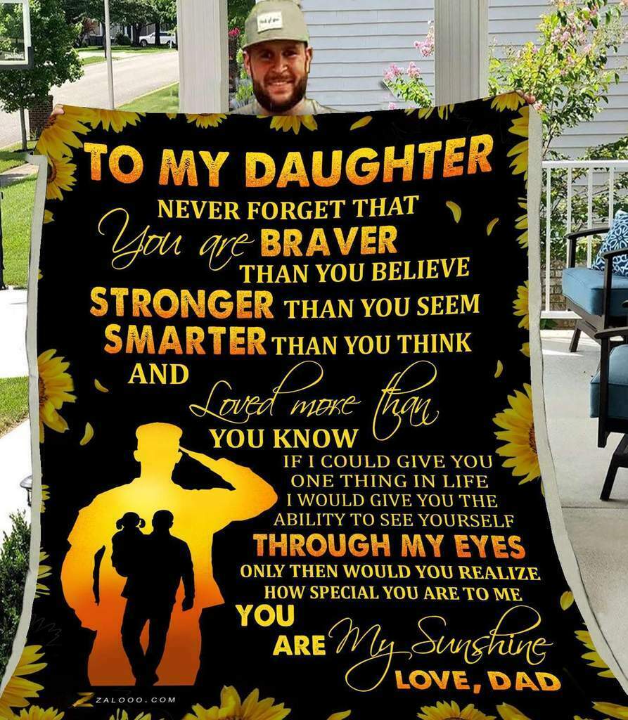 Veteran – To My Daughter – Through My Eyes Quilt Blanket Ep263