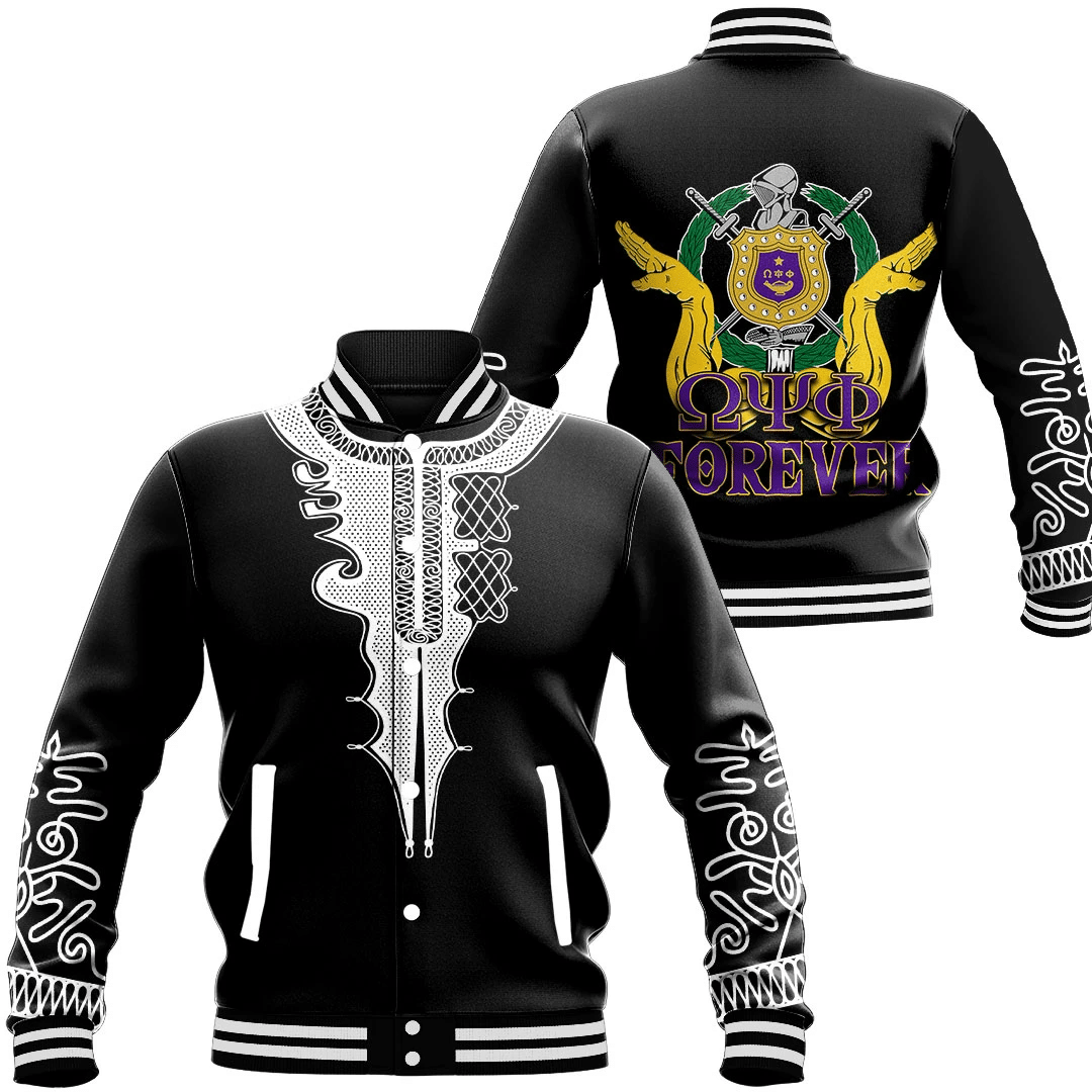 Getteestore Jacket – Omega Psi Phi Forever Baseball Jackets A31