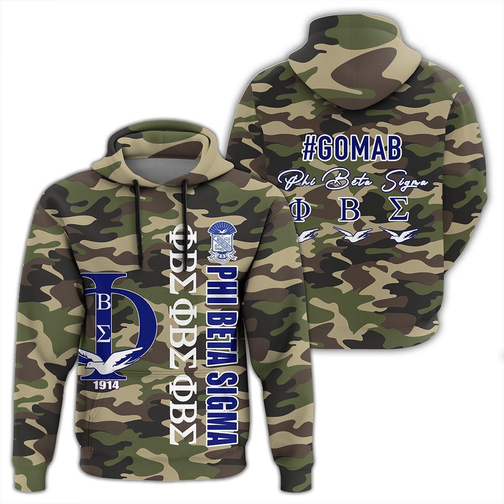 Fraternity Hoodie – Phi Beta Sigma Camouflage Style Pullover Hoodie