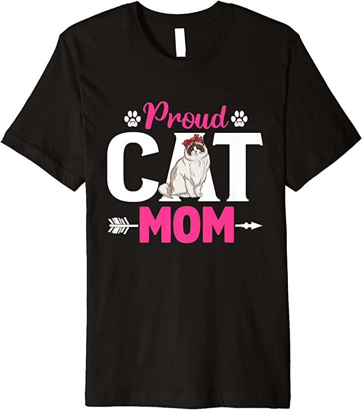 Cute Proud Cat Mom Funny Mother’s Day Kitten Owner Premium T-Shirt