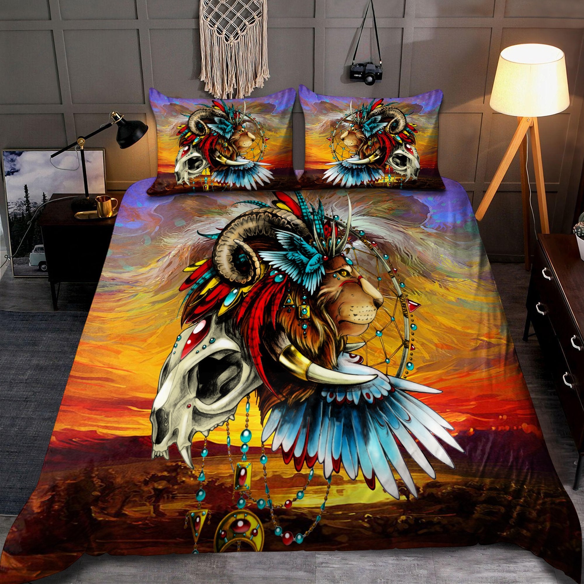 Tmarc Tee Native American Lion Bedding Set Hac220807-Mei