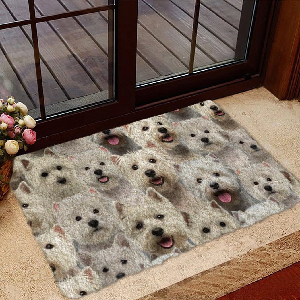 Tmarc Tee A Bunch Of West Highland White Terriers/Westie Doormat