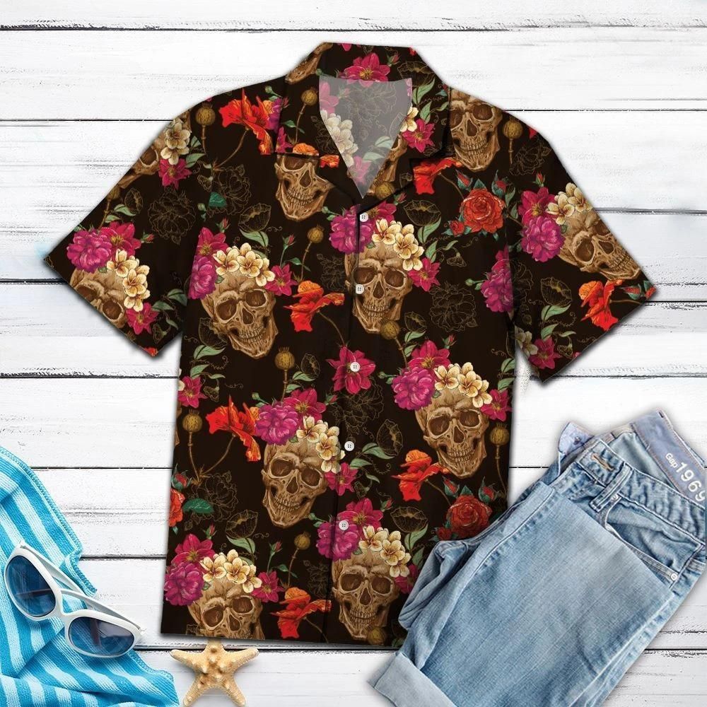 Amazing Skull Hawaii Shirt Unisex Full Size Adult Colorful Ha73576