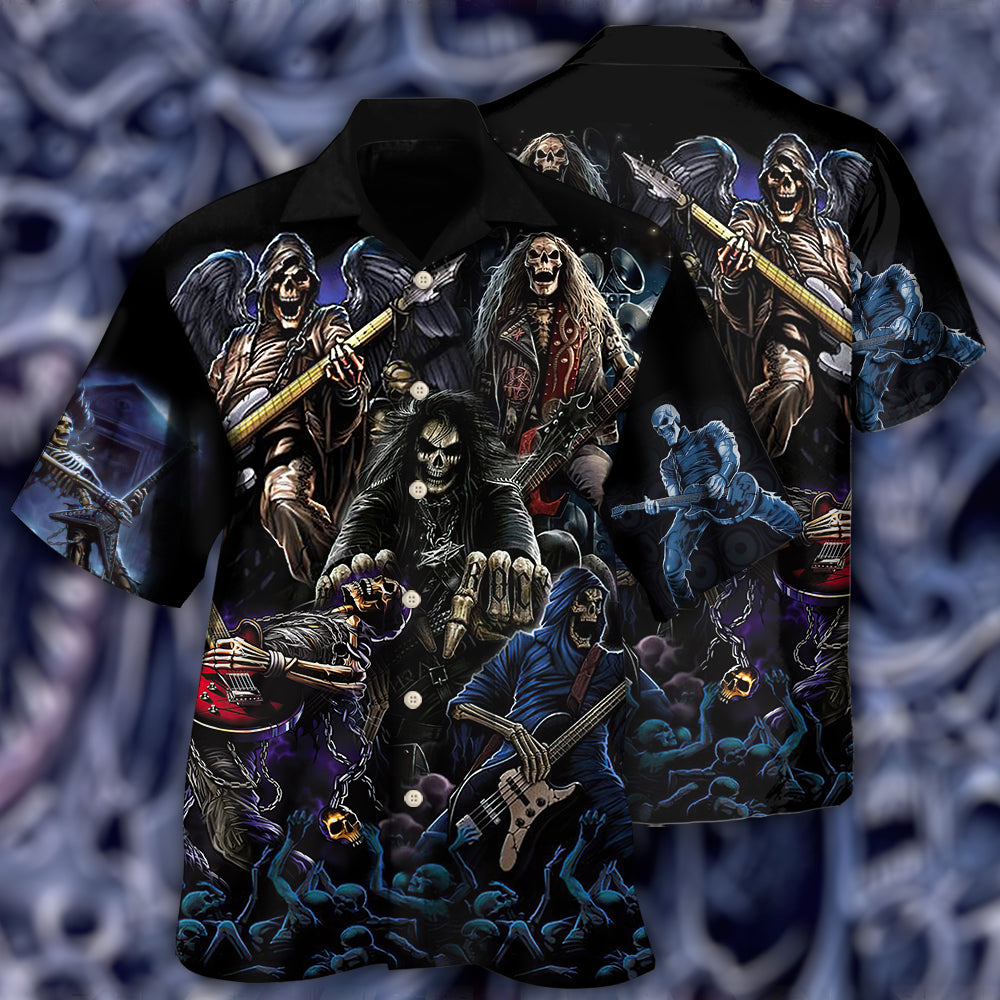 Skull Guitar Hawaii Shirt Ha77647