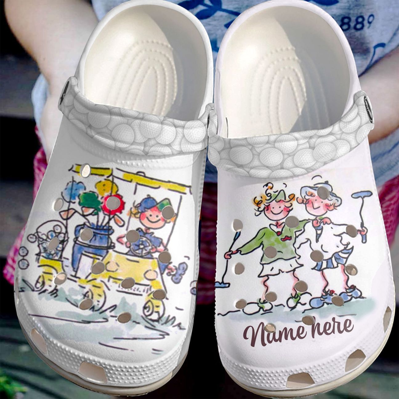 Golf Personalize Clog, Custom Name, Text, Fashion Style For Women, Men, Kid, Print 3D Personalized Golfing Friend