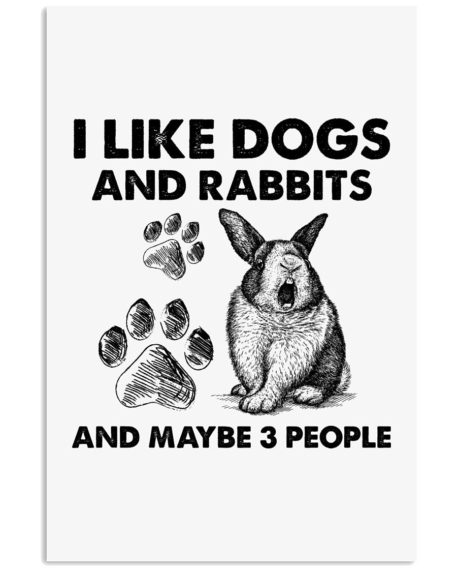 Rabbit And Dog Three People Dog Mom Canvas And Poster | Wall Decor Visual Art | Mother’S Day Gift