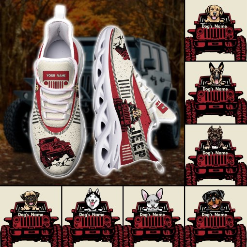 Dogs Choose Your Dog Breeds Jeep And Dog, Jeep Lovers Custom Clunky Sneaker