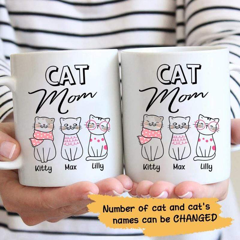 Cat Mom Personalized Cat Mom Coffee Mug