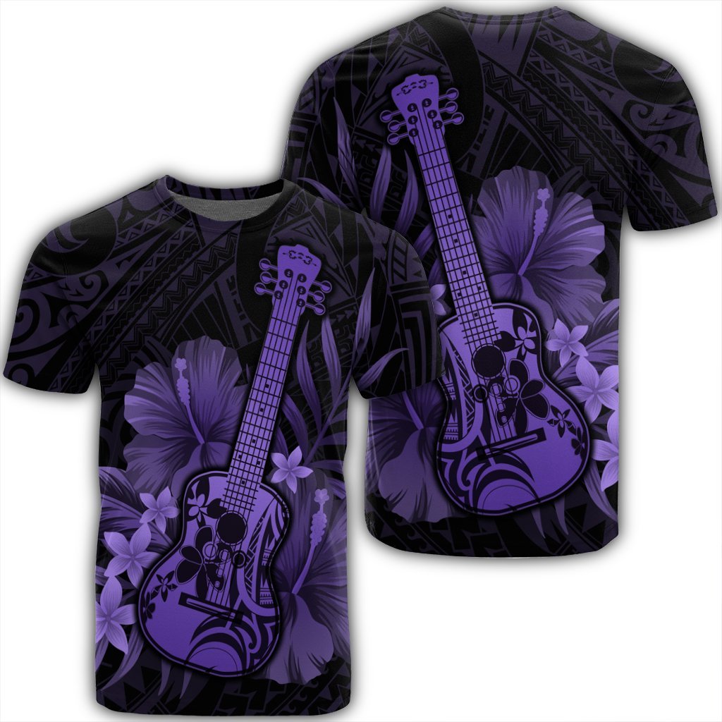 Hawaii Ukulele Flower Purple Ah Ha77389