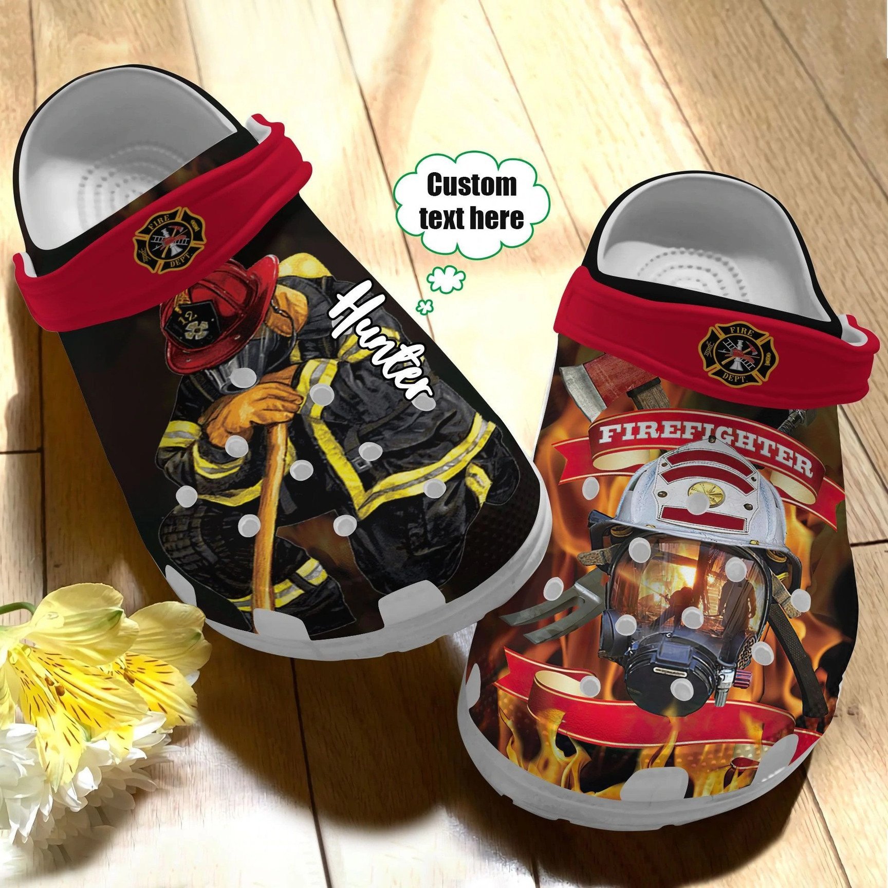 Proud Firefighter Crocs Clog Shoes Custom Crocs