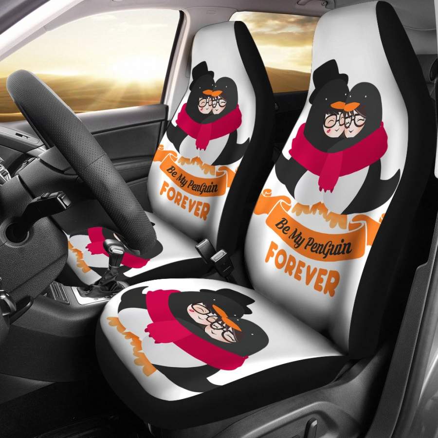 Penguin Couple Car Seat Covers