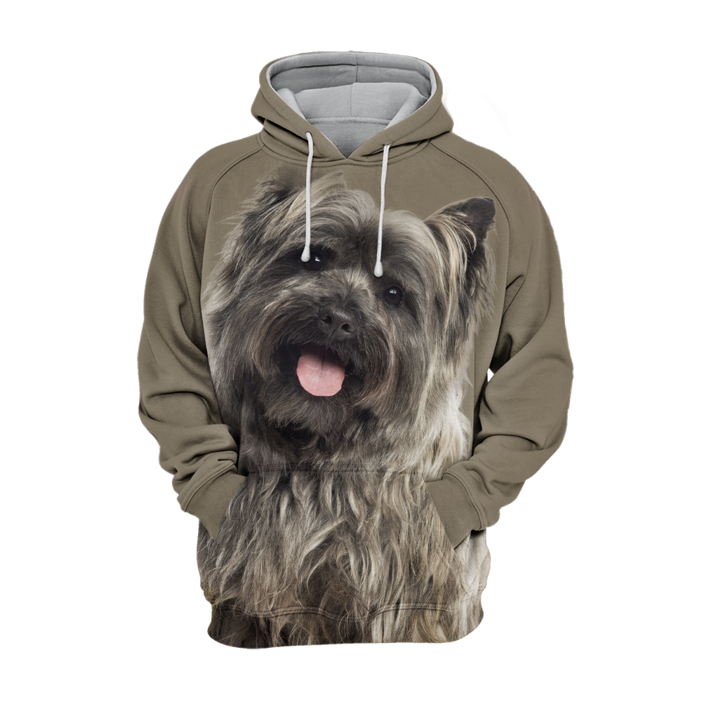 Unisex 3D Graphic Hoodies Animals Dogs Cairn Terrier Grey Smile