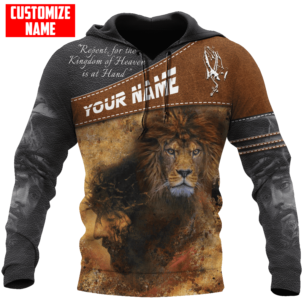 Tmarc Tee 3D All Over Print Jesus And Lion Hoodie Rt13.11.2021.01