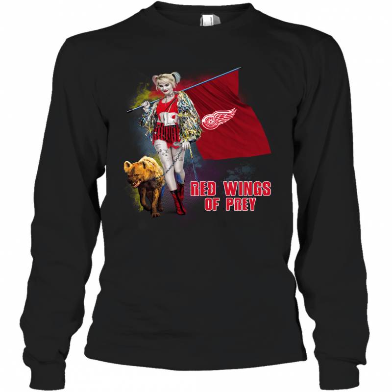 Harley Quinn flag Detroit Red Wings Of Prey Long Sleeve T-Shirt