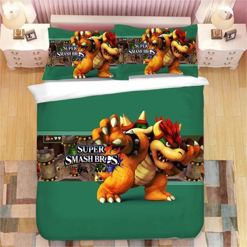 Super Smash Bros Ultimate Mario 19 Duvet Cover Pillowcase Home Decor 3D Bedding Set