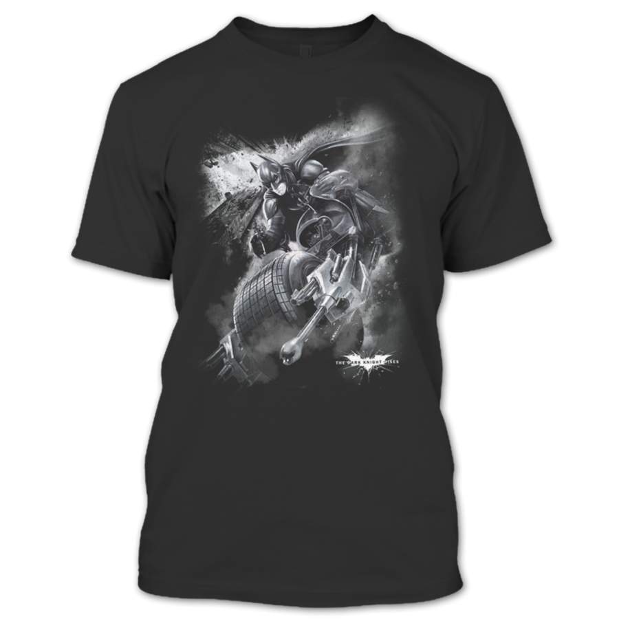 The Dark Knight Motorcycle Joker Scene Superhero Batman T Shirt