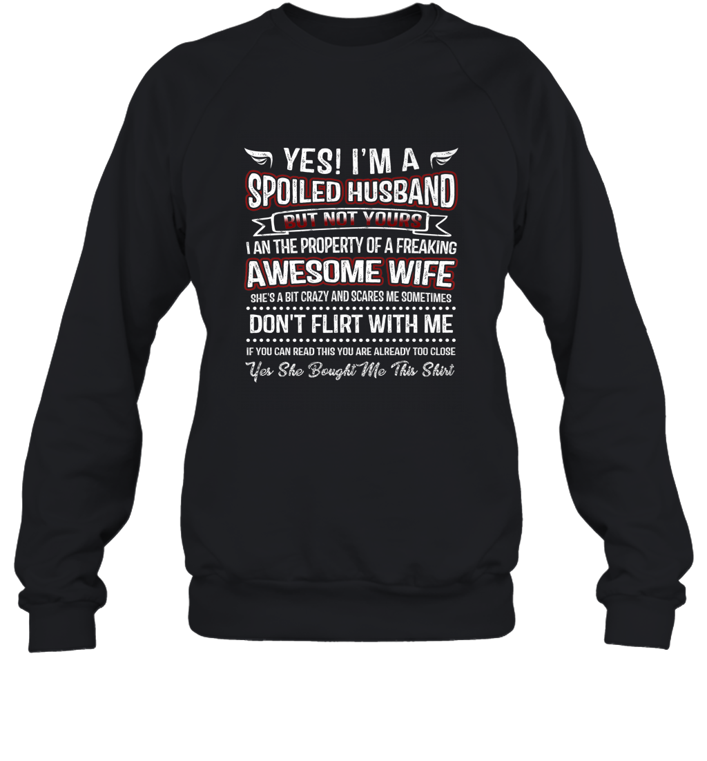 Spoiled Husband Property Of Freaking Wife Valentine’s Day Crewneck Sweatshirt