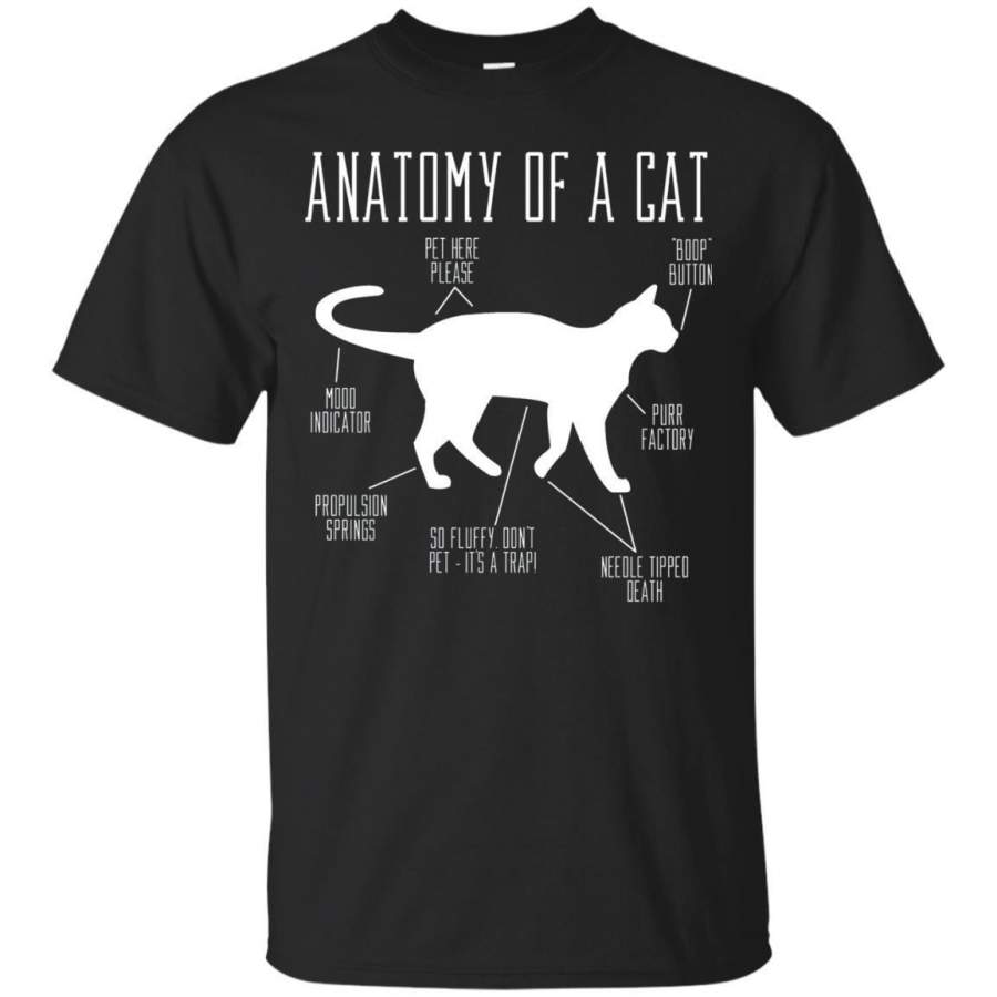 AGR Anatomy Of A Cat  Cat Lovers Tee Jaq T-shirt