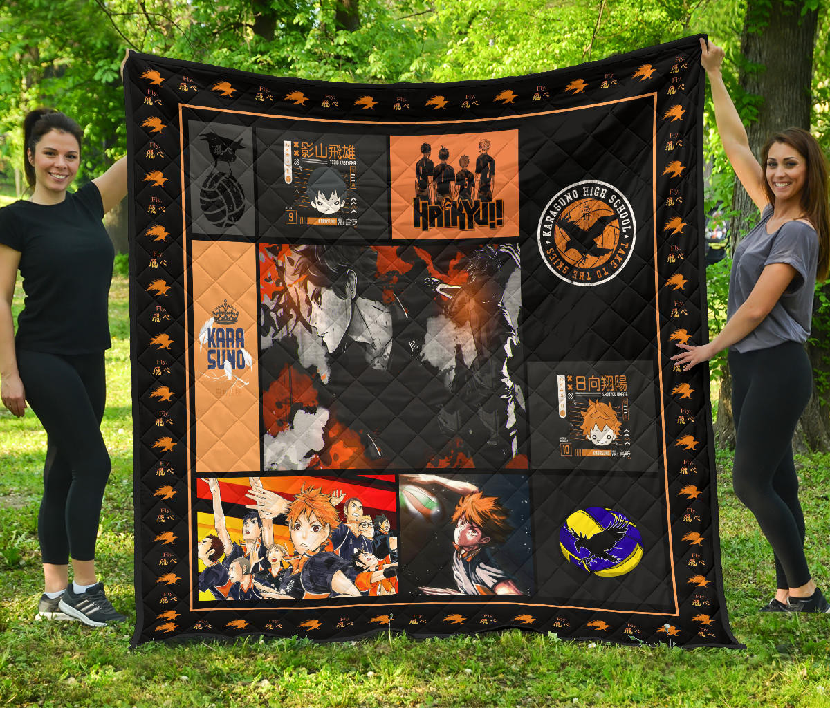 Tobio Kageyama And Shoyo Hinata Haikyuu Premium Quilt Blanket Anime Home Decor Custom For Fans Na041203