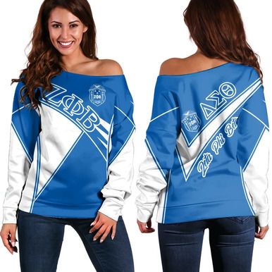 African Zeta Phi Beta Women Off Shoulder Sweater – Spirit Version