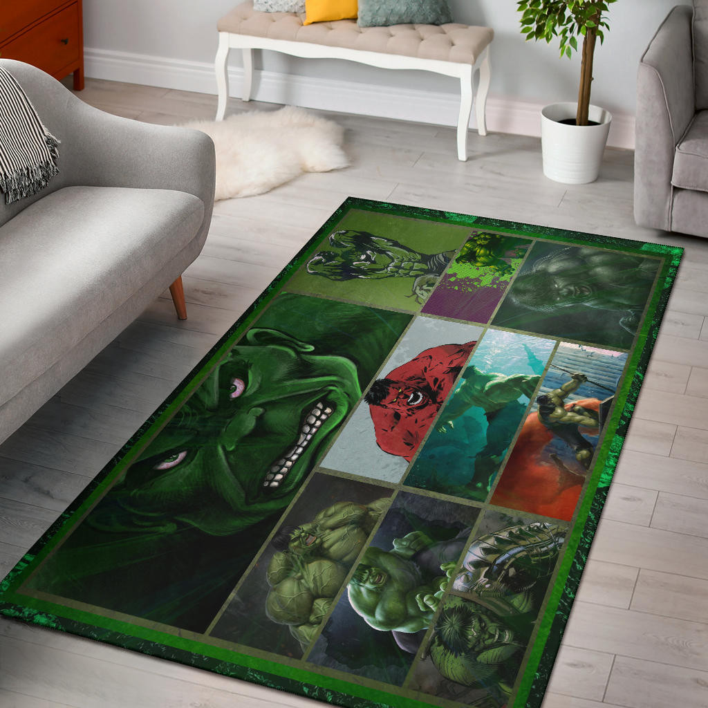 Angry Hulk The Incredible Hulk Area Rug Movie Home Decor Custom For Fans Nt042003