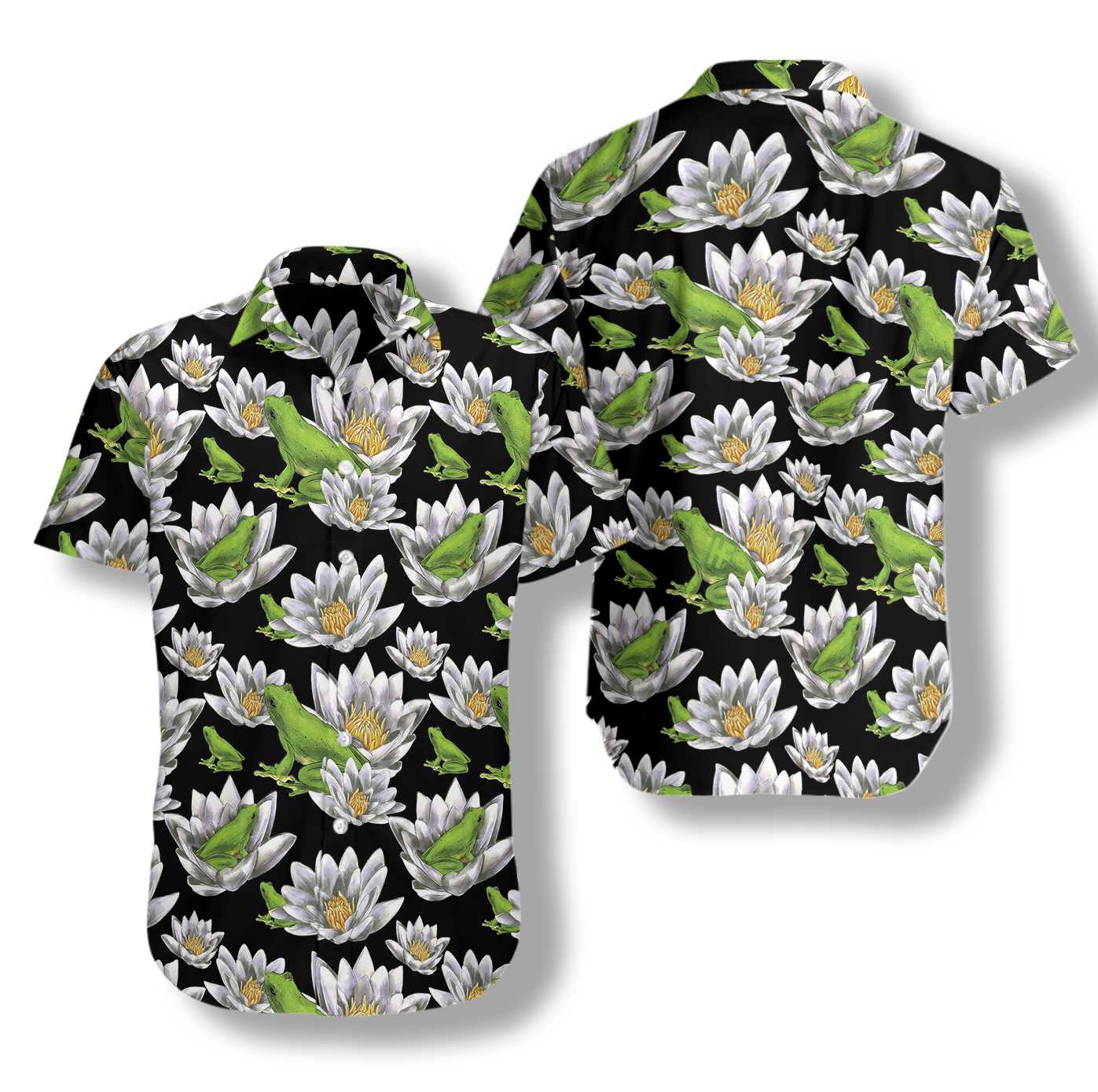 Frogs With Water Lilies Hawaii Shirt Ha65608