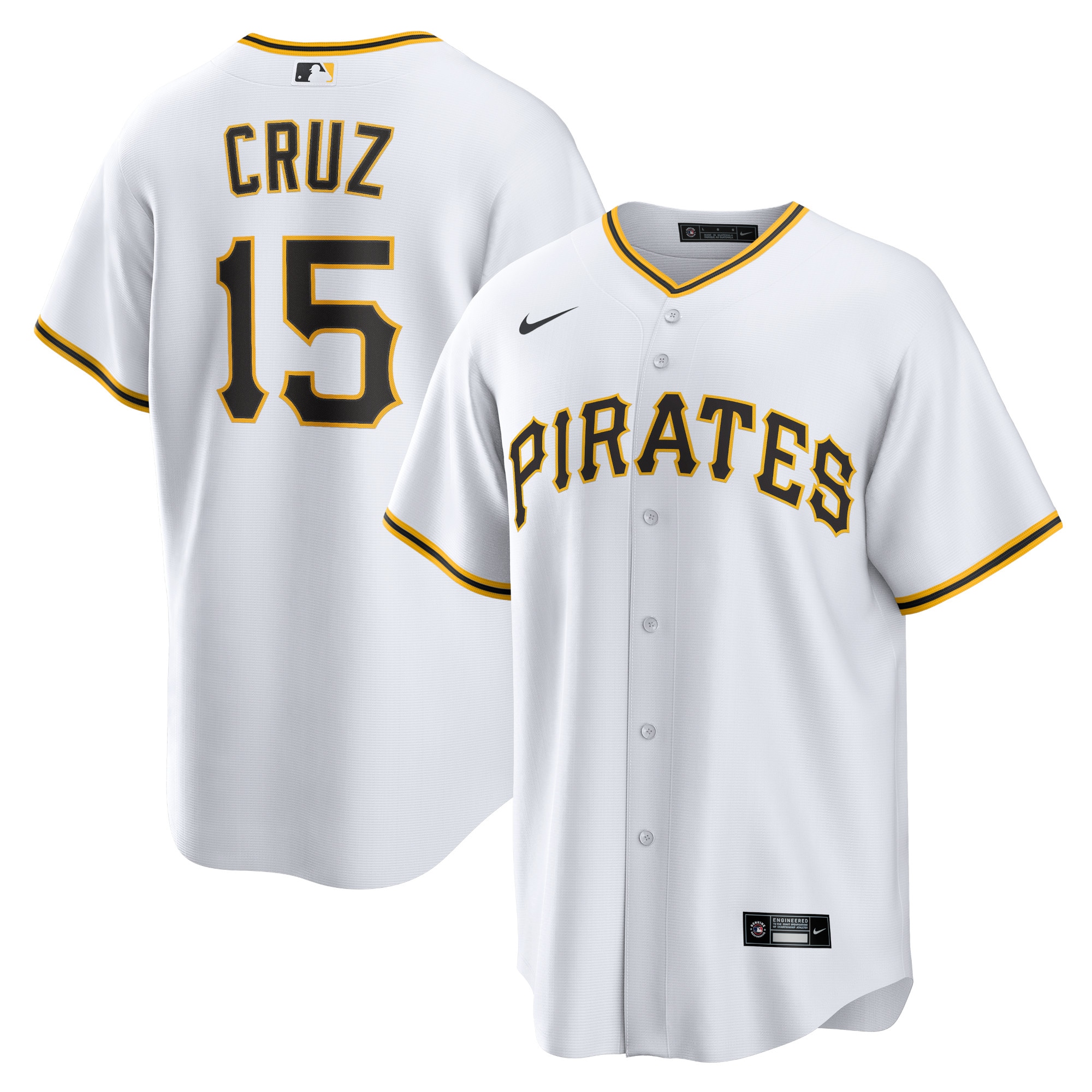 Men’s Pittsburgh Pirates Oneil Cruz White Home Jersey