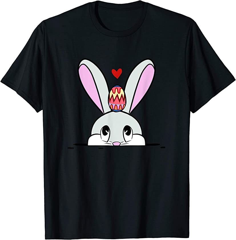 Cute Easter Bunny Funny Easter Egg Hunting Kids Costume T-Shirt