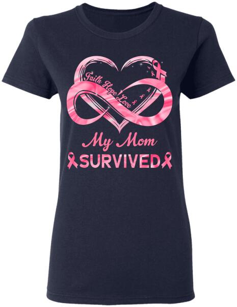 Faith Hope Love My Beloved Survived Personalized Shirt Breast Cancer Awareness Sh-00990-Ctha