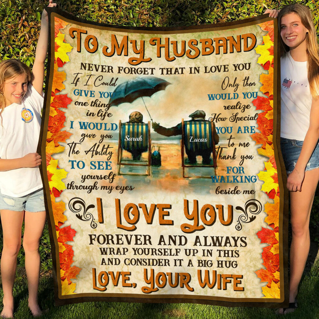 To My Husband Gift Fleece Blanket – Gift For Husband