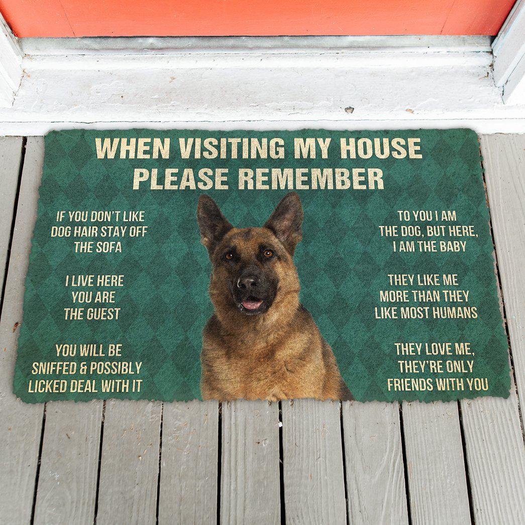 3D Please Remember German Shepherd Dog’S House Rules Doormat