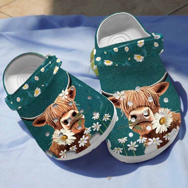 Longhorn Cattle Flower Clogs Crocs Shoes Birthday Christmas Gifts For Girls – Longhorn222 – Gigo Smart