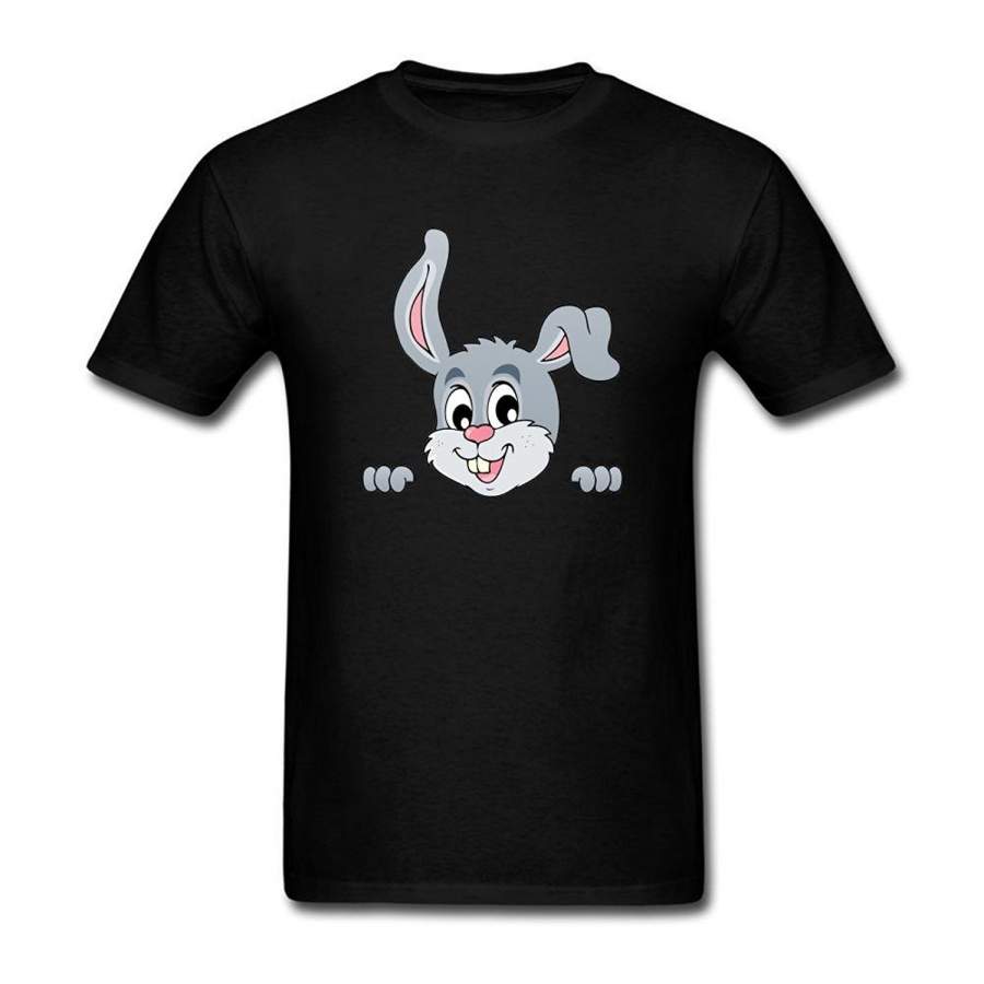 Men’S Art Design Lively Funny Rabbit Cartoon Short Sleeves T-Shirt Summer Funny Fashion Tee Shirts