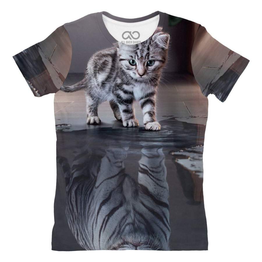 Kitten Reflections Womens T-shirt