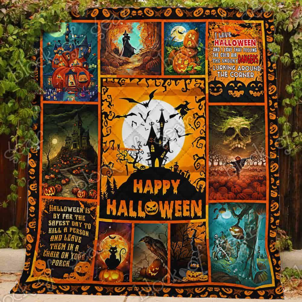 Happy Halloween 3D All Over Printed Quilt Blanket