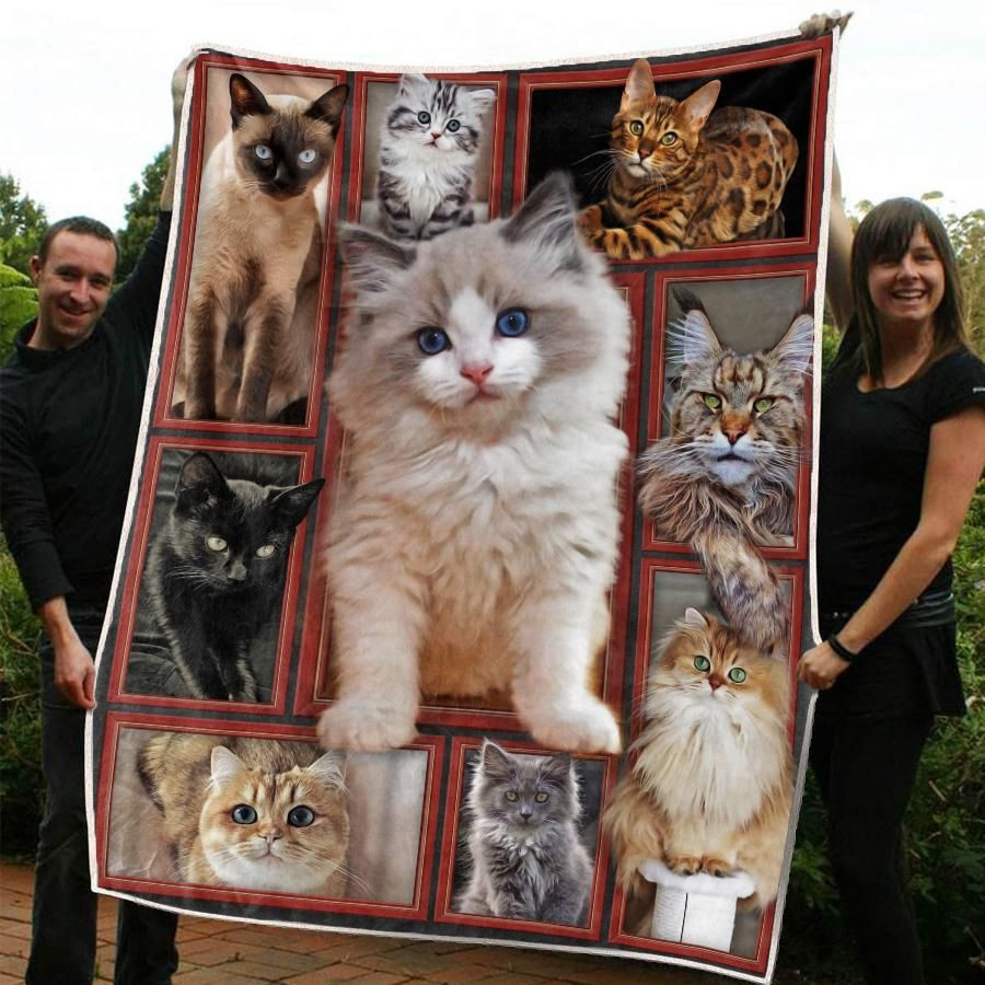 Cat Blanket, Christmas Gift, Cat Lover Blanket