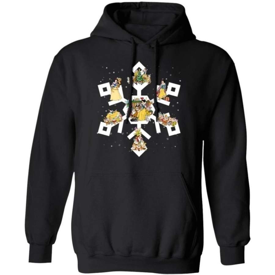 Snow White Snowflake Hoodie 7 Dwarfs Christmas Hoodie Xmas Hoodie Lovely Xmas Gift HA11