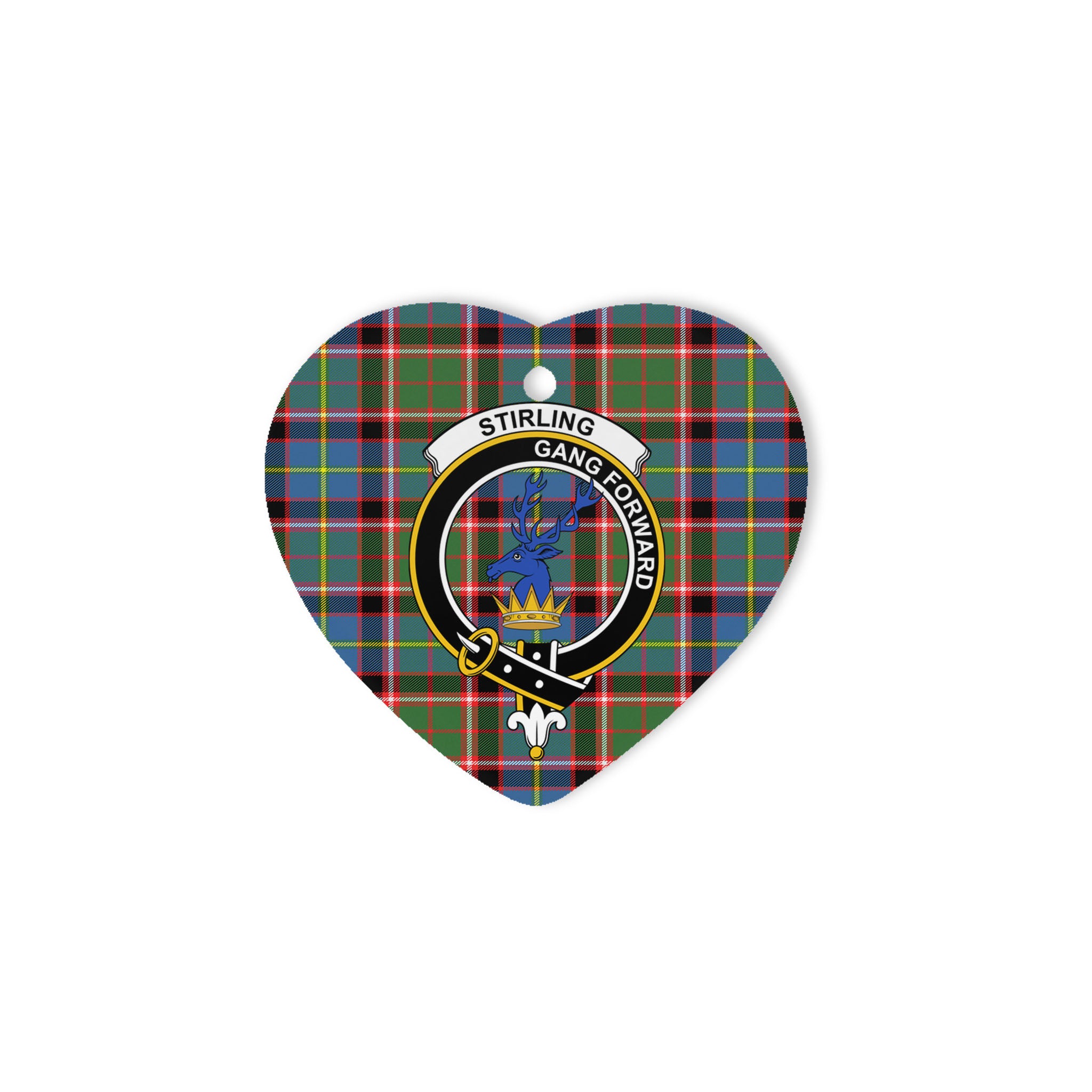 Stirling Of Cadder  Scottish Clan Plaid Ornament Gift. Christmas Tree Ornament Stirling Of Cadder  Clan Tartan Ornament Great Christmas Ornaments Gift Heart Ornament