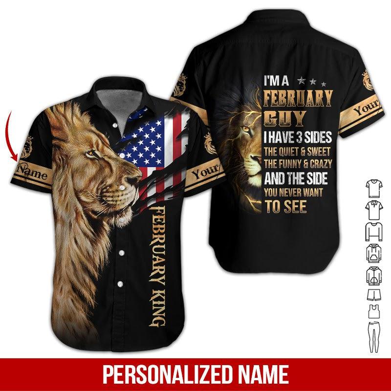 February King Custom Name Hawaii Shirt For Men Women Ha80521