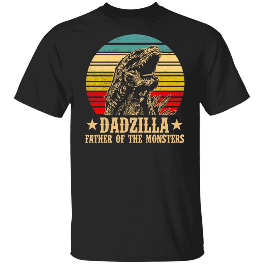 Dadzilla Father Of The Monsters Vintage Sunset Shirt