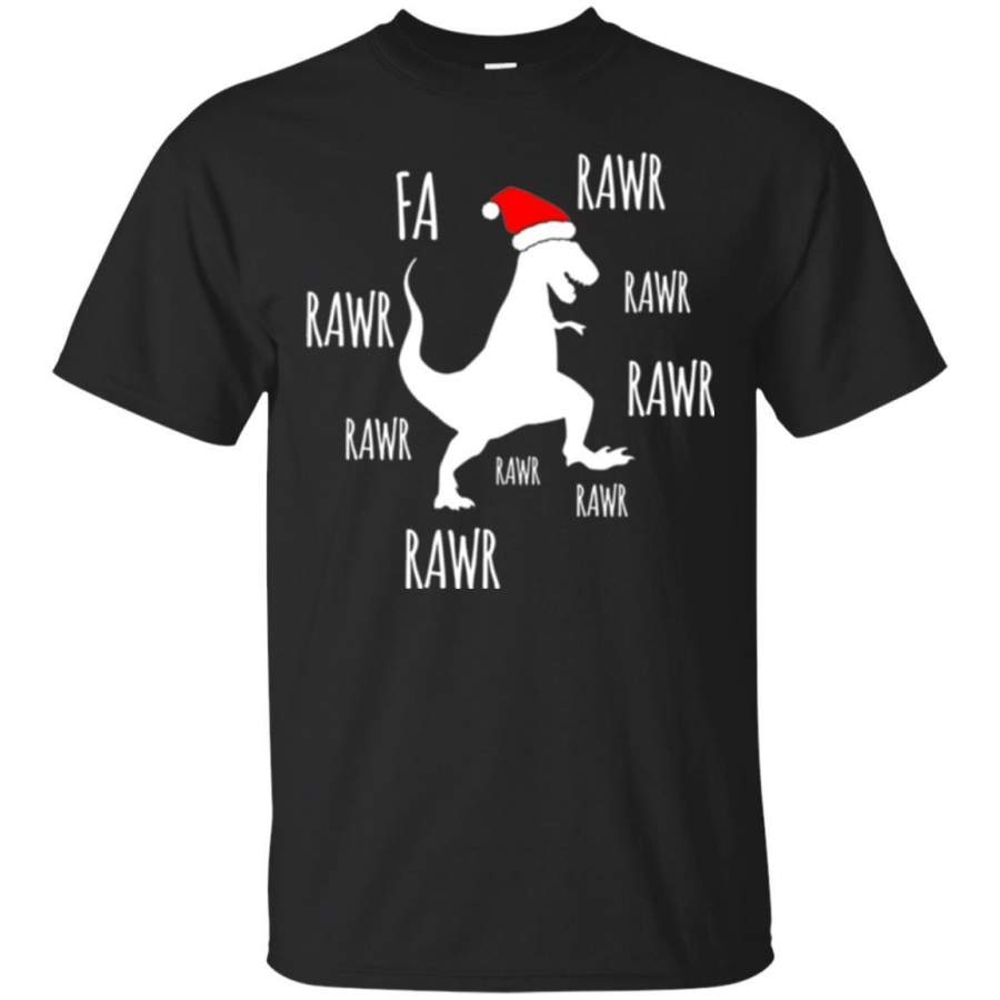 Christmas T-shirt Fa Rawr Rawr Funny T-rex Dinosaur