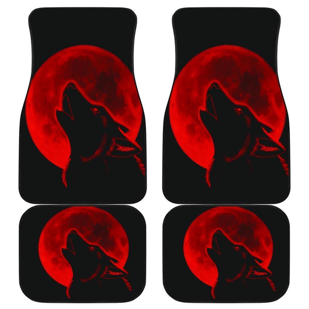 Red Moon Wolf Animal Wild Car Floor Mats 191030 Personalized Car Seat Floor Mat Custom Print