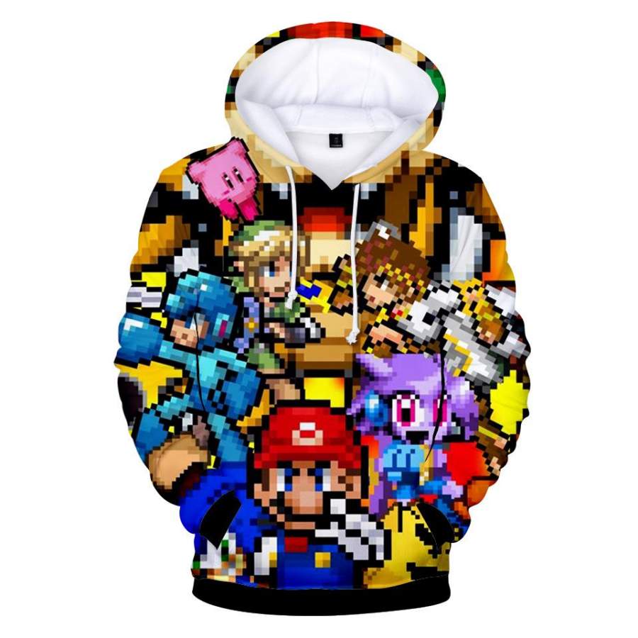 2019 New Super Mario Bros Hooded Sweatshirt Adult Cozy Unisex Pullover