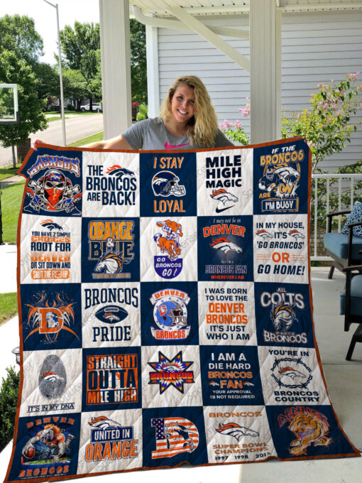 Denver Broncos Blanket Quilt V3 B93