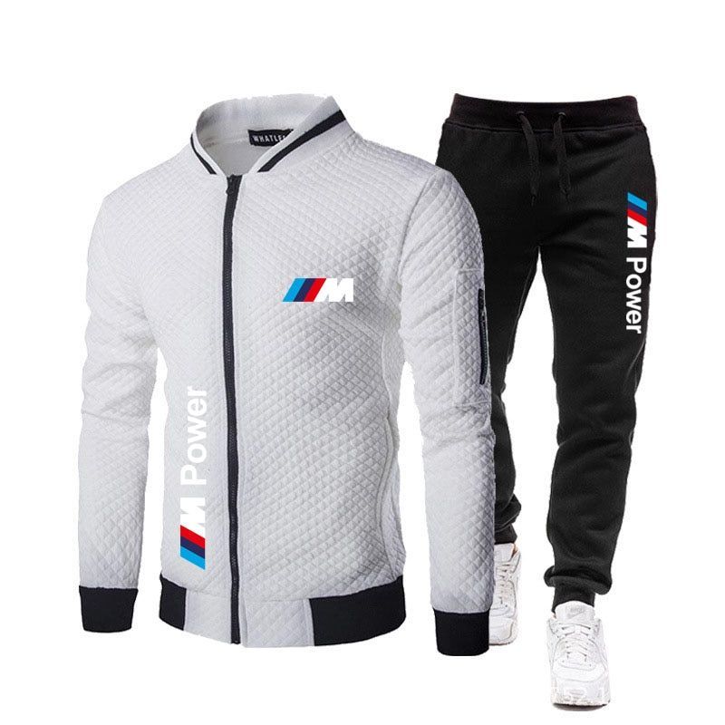 2021 Brand New 2-Piece Sportswear Bmw Print Men’S Hooded Sweater + Pants Pullover Hooded Sportswear Suit Casual Sports Men Dc