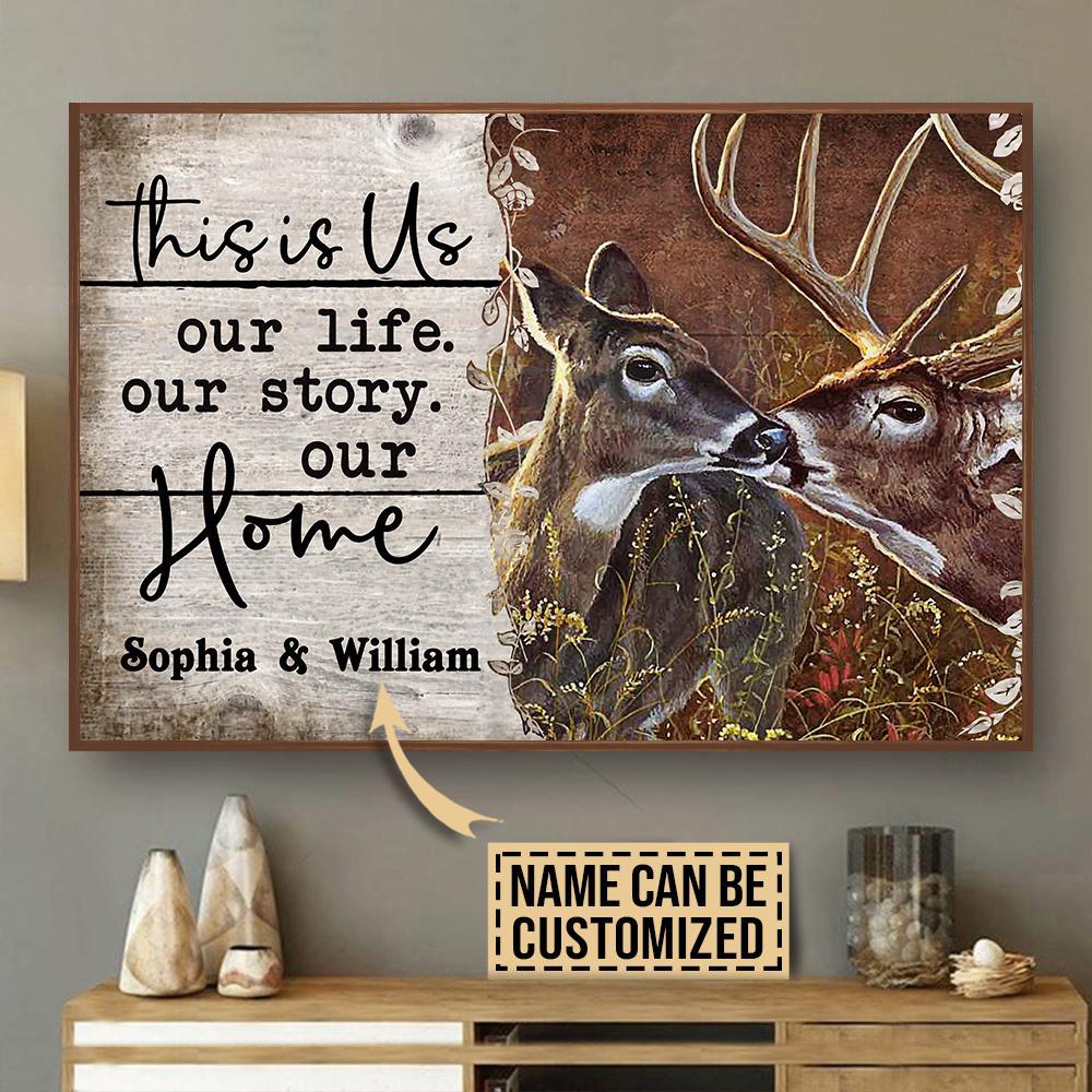 Aeticon Gifts Personalized Deer This Is Us Canvas Mom Dad Gift Home Decor