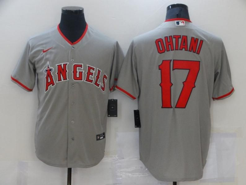 Los Angeles Angels #17 Shohei Ohtani Gray All Over Print Baseball Jersey