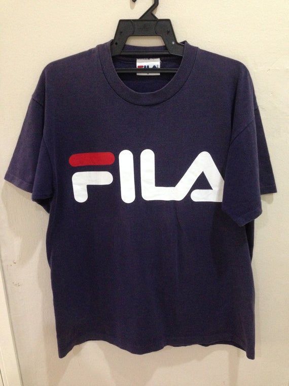 Vtg 90S Fila Big Logo Shirt