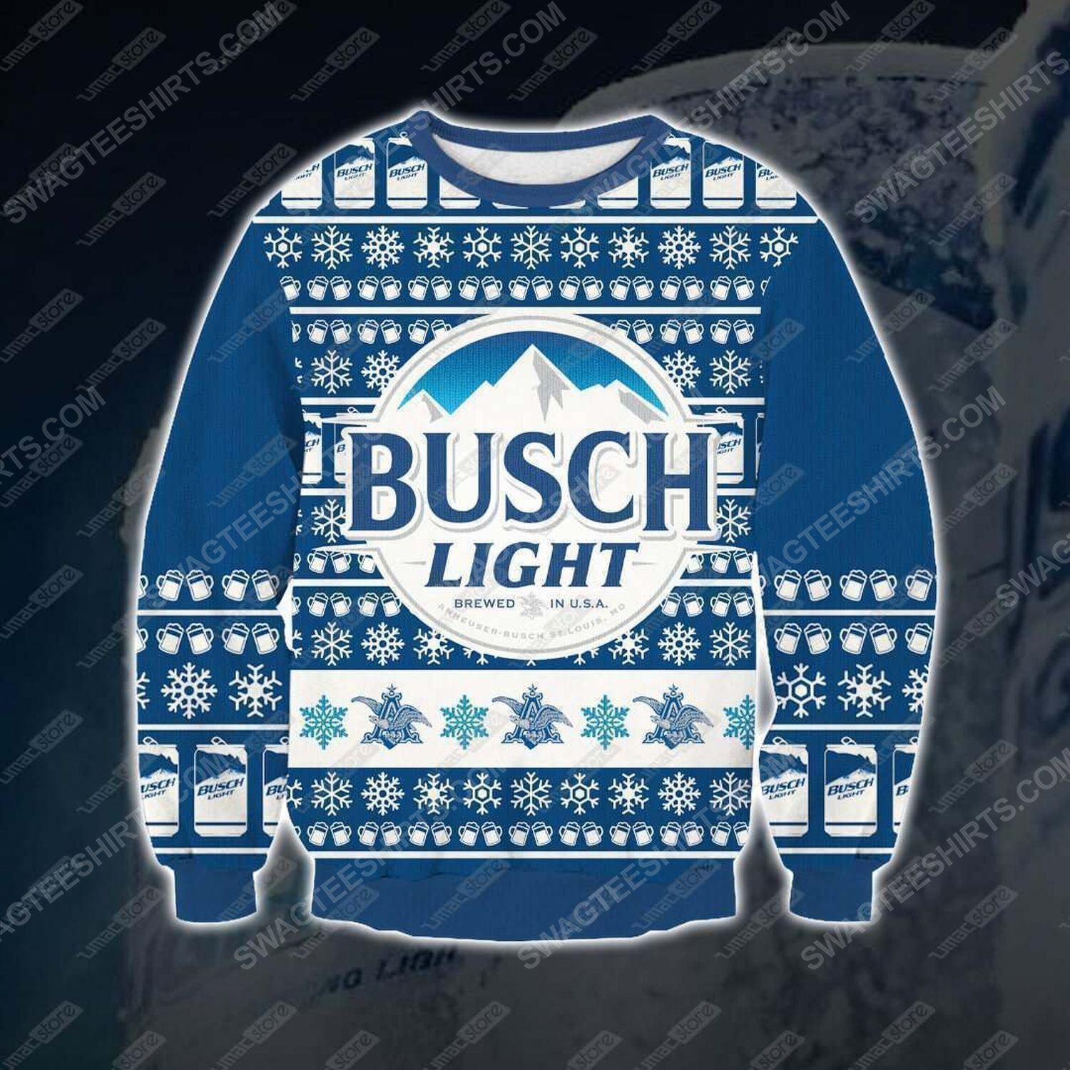 [Special Edition] Busch Light Beer Ugly Christmas Sweater- Maria