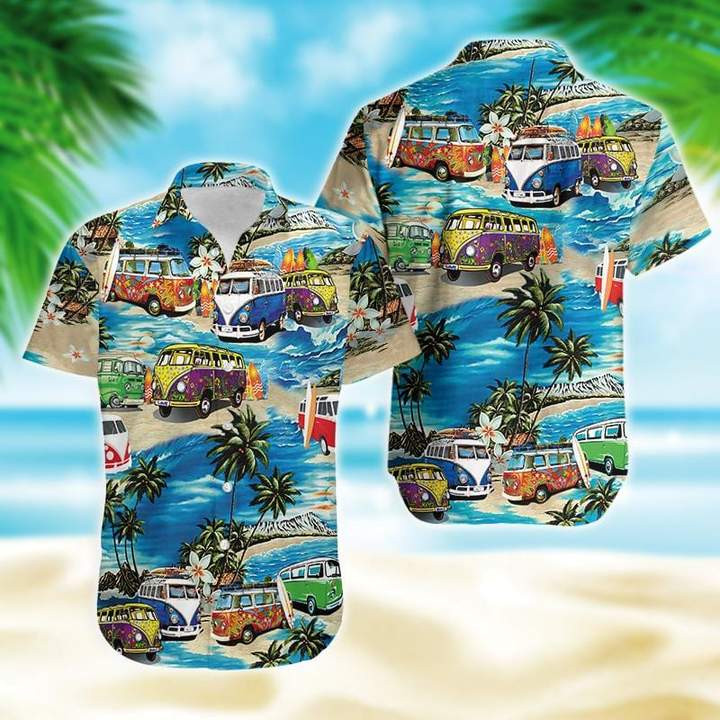 Camping Bus Island Aloha Tropical Hawaii Shirt 131 Shirts Ha98696